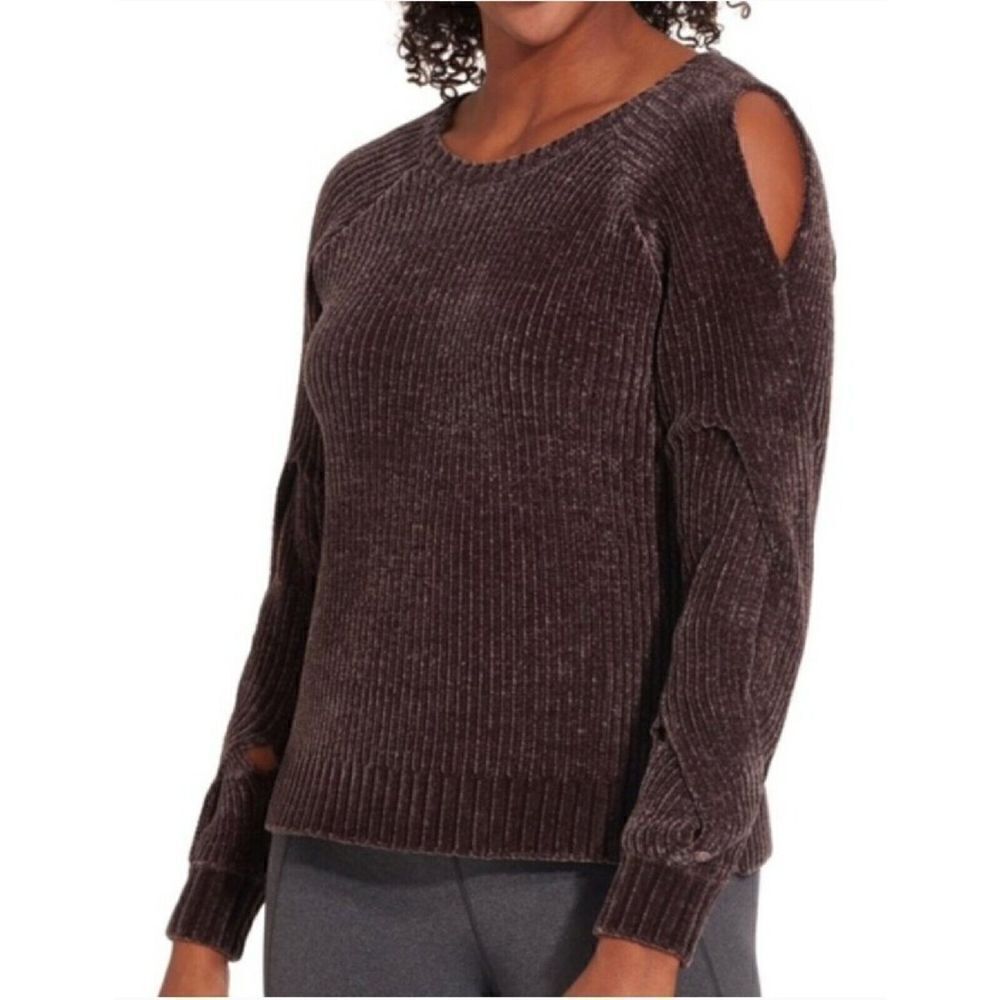 Calia Effortless Chenille Sweater Women's Size Small Brown Pullover